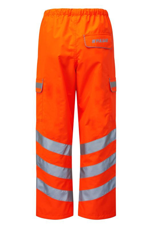 PULSAR PR503 Orange Hi Vis Trouser Breathable, Waterproof Leg Length 31in