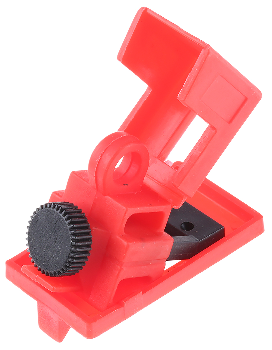 RS PRO Red 1-Lock Nylon, Random Clamp-On Breaker Lockout, 6.5mm Shackle, 11mm Attachment