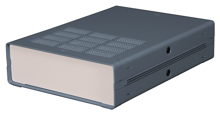 RS PRO Grey Extruded Aluminium Enclosure, IP30, Grey Lid, 279 x 203 x 65mm