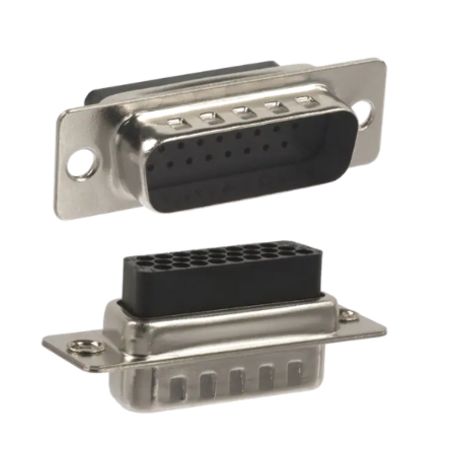 Norcomp 180 26 Way Panel Mount D-sub Connector Plug, 2.28mm Pitch