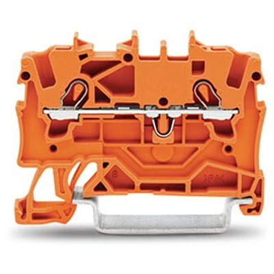 WAGO 2001-1202 TOPJOB S Series Orange, 1.5mm², 1-Level, Push-In Cage Clamp Termination, ATEX, EAC Ex, IECEx