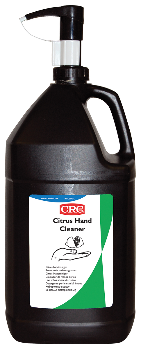 CRC Citrus Citrus Handcleaner Hand Cleaner Solvent Free with Anti-Bacterial Properties - 3.8 L Pump Bottle