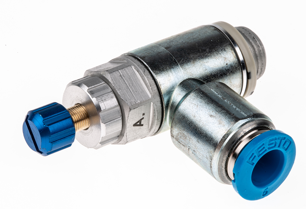 Festo GRLA Series Tube Exhaust Valve, 6mm Tube Inlet Port x G 1/8 Outlet Port, 197581