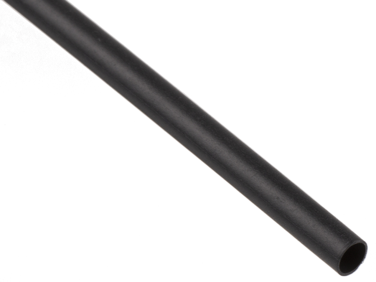 TE Connectivity Heat Shrink Tubing, Black 2.4mm Sleeve Dia. x 1.2m Length 2:1 Ratio, CGPT Series