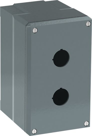 ABB Grey Aluminium Modular Metal Push Button Enclosure - 2 Hole