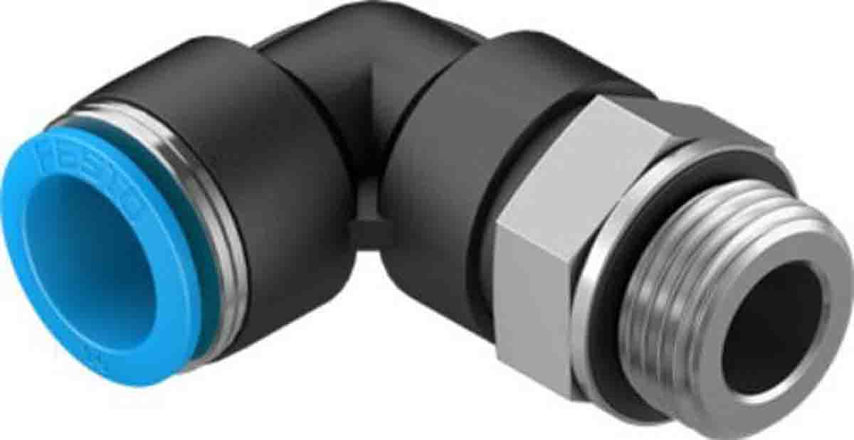 Festo Elbow Threaded Adaptor, G 1/2 Male to Push In 16 mm, Threaded-to-Tube Connection Style, 132059