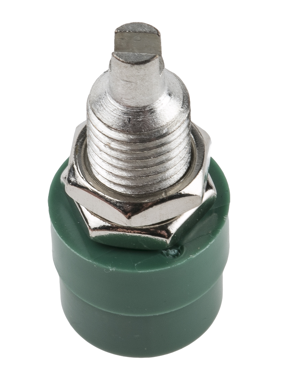 Hirschmann Test & Measurement Green Female Banana Socket, 4 mm Connector, Solder Termination, 32A, 30 V ac, 60V dc, Tin