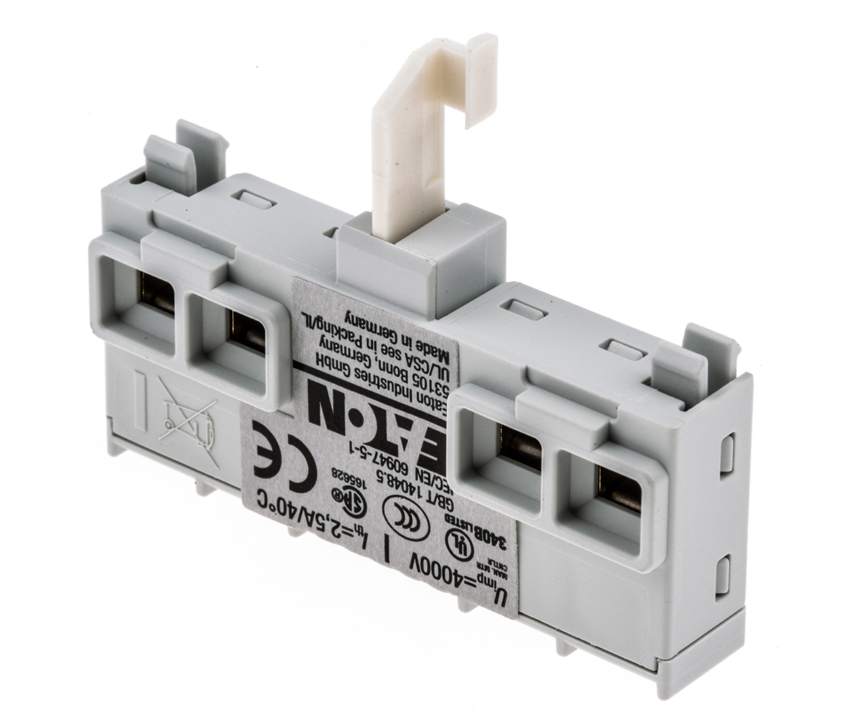 Eaton Auxiliary Contact, 2 Contact, 1NC + 1NO, Front Mount NHI-E-11