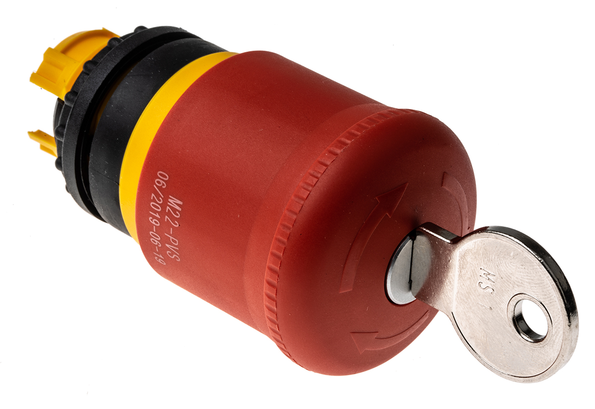 Eaton M22 Series, Key Release, Emergency Stop Push Button Head