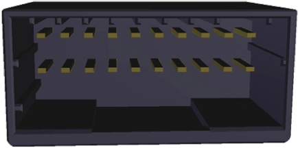 TE Connectivity Dynamic 2000 Series Straight Through Hole PCB Header, 20 Contact(s), 2.5 mm Pitch, 2 Row, Shrouded