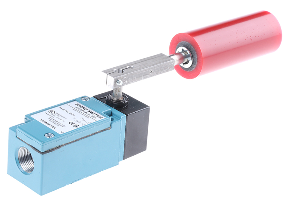 Honeywell HDLS Series Roller Lever Limit Switch, NO/NC, IP67, SPDT, Die Cast Zinc Housing, 600V ac Max, 10A Max