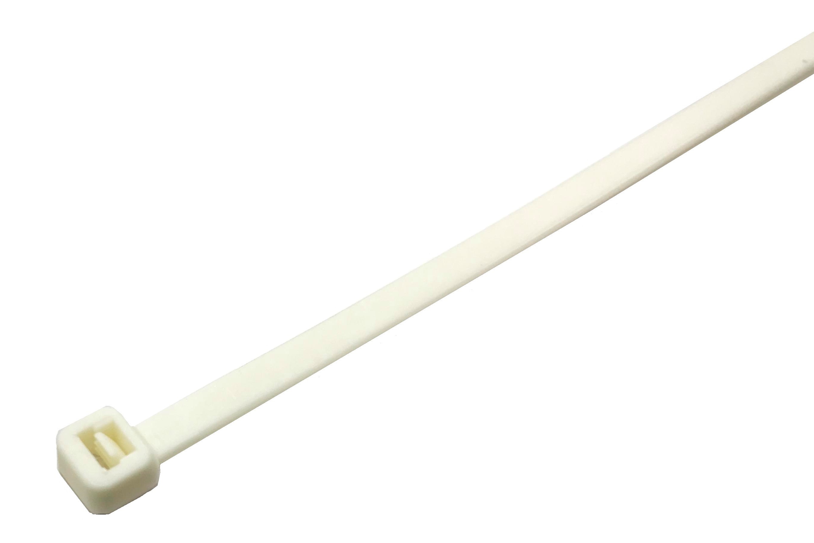 RS PRO Cable Tie, 190mm x 4.8 mm, White Nylon, Pk-250