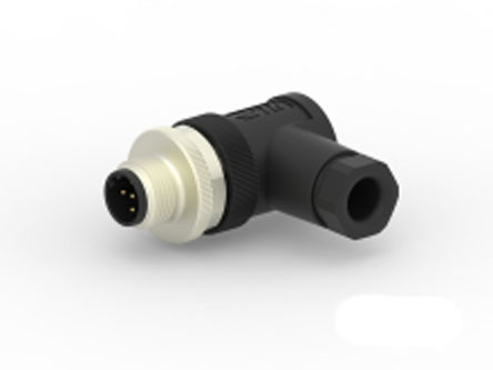 TE Connectivity Circular Connector, 5 Contacts, Cable, M12 Connector, Plug, Male, IP67, T411 Series