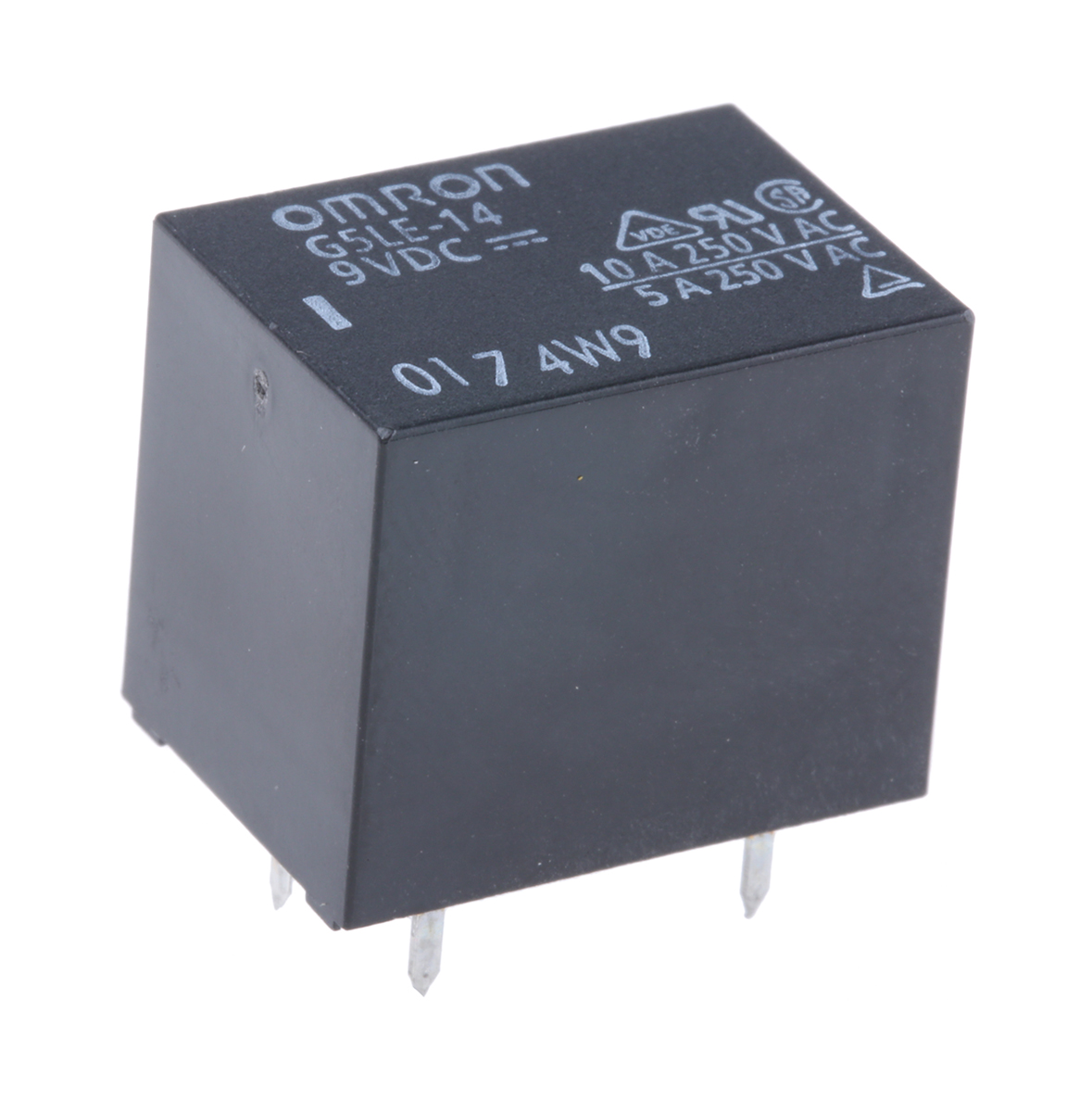 Omron PCB Mount Power Relay, 9V dc Coil, 10A Switching Current, SPST-NO