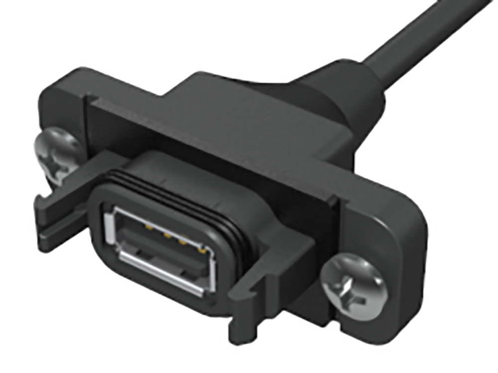 Samtec Straight, Panel Mount, Female to Male Type A IP68 USB Connector