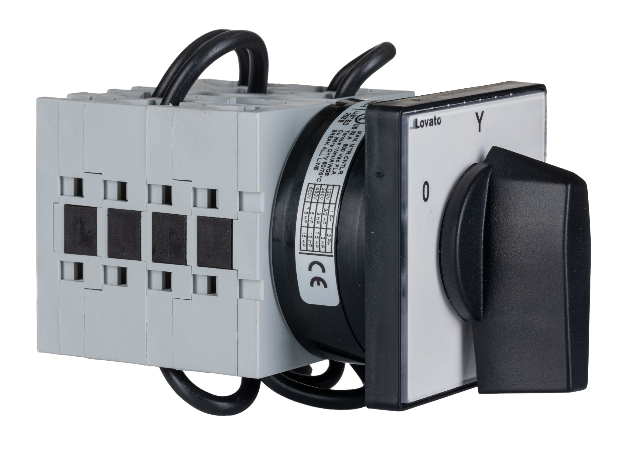 Lovato Rotary Cam Switch Star Delta Starter, Star Delta, 15 kW, 440 V ac, 3 Phase, IP20, IP65