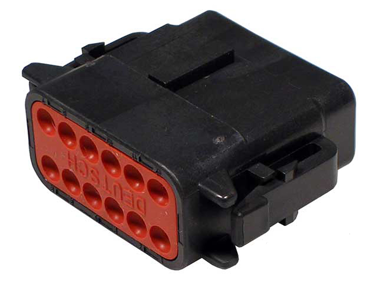 Deutsch, DTM Automotive Connector Plug Black 12 Way DTM06-12SB