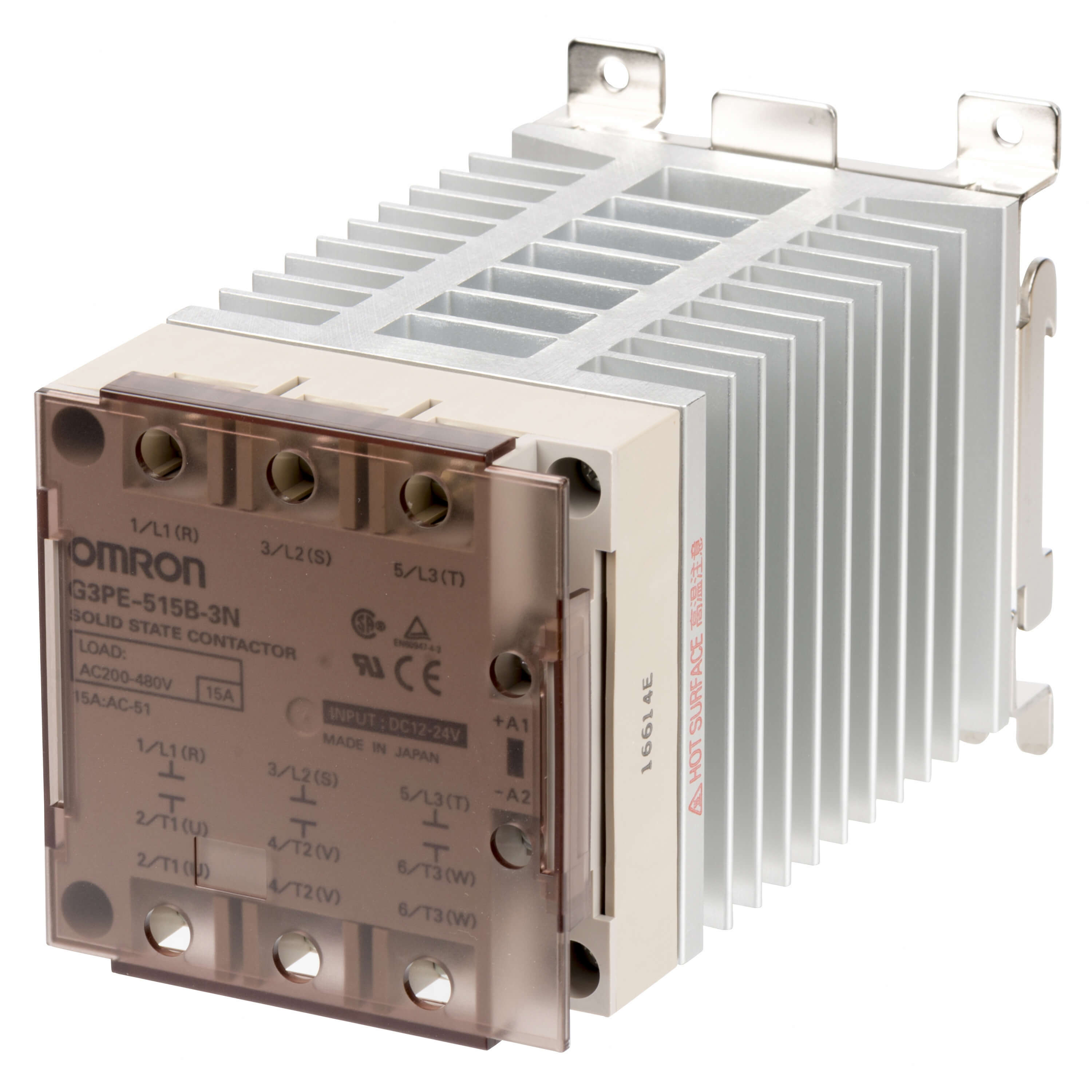 Omron G3PE-515B-3N 12-24VDC Series Solid State Relay, 15 A Load, DIN Rail Mount, 528 V ac Load, 24 V dc Control