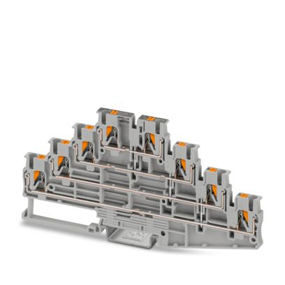 Phoenix Contact 1336411 13364 Series Grey, 0.14mm², 4-Level, Push In Termination