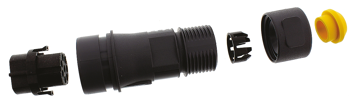 Bulgin Circular Connector, 8 Contacts, Cable, Standard Connector, Socket, Female, IP68, IP66, IP69K, Buccaneer 6000