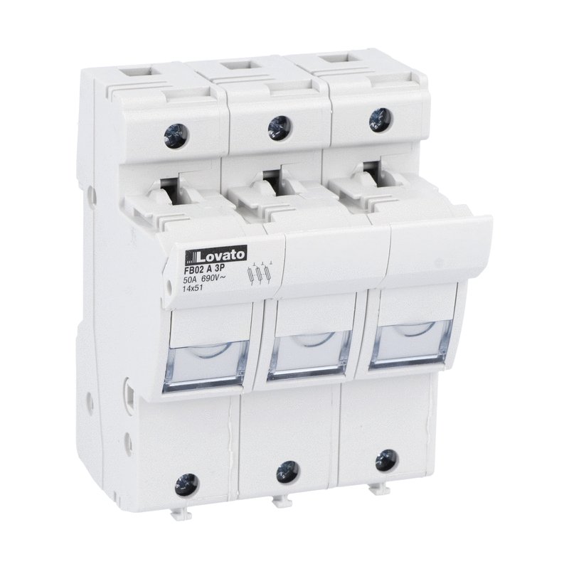 Lovato 50A Fuse Holder for 14 x 51mm Fuse, 3P, 690V ac