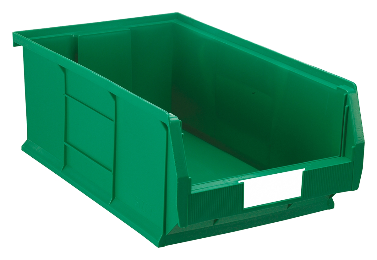RS PRO PP Storage Bin, 510mm x 315mm x 200mm, Green