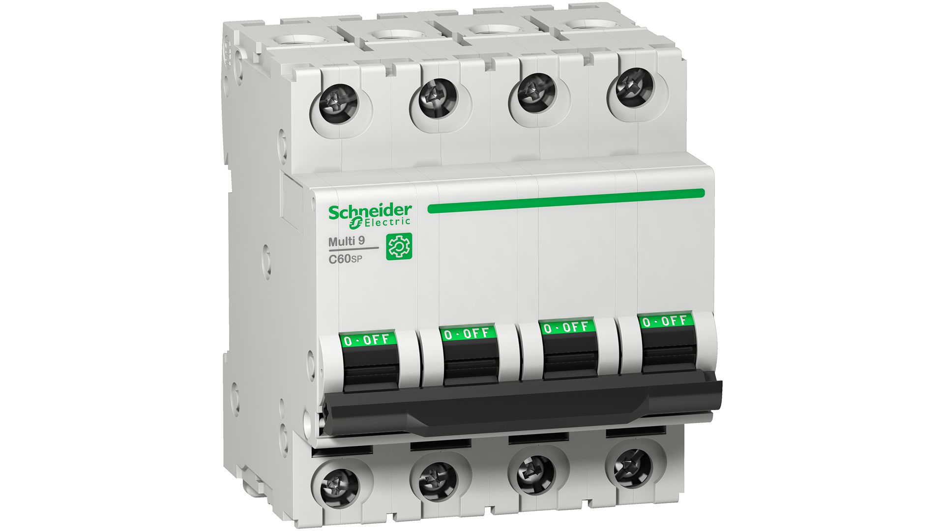 Schneider Electric Multi9 Multi9 MCB, 4P, 2A Curve B, 240V AC, 10 kA Breaking Capacity