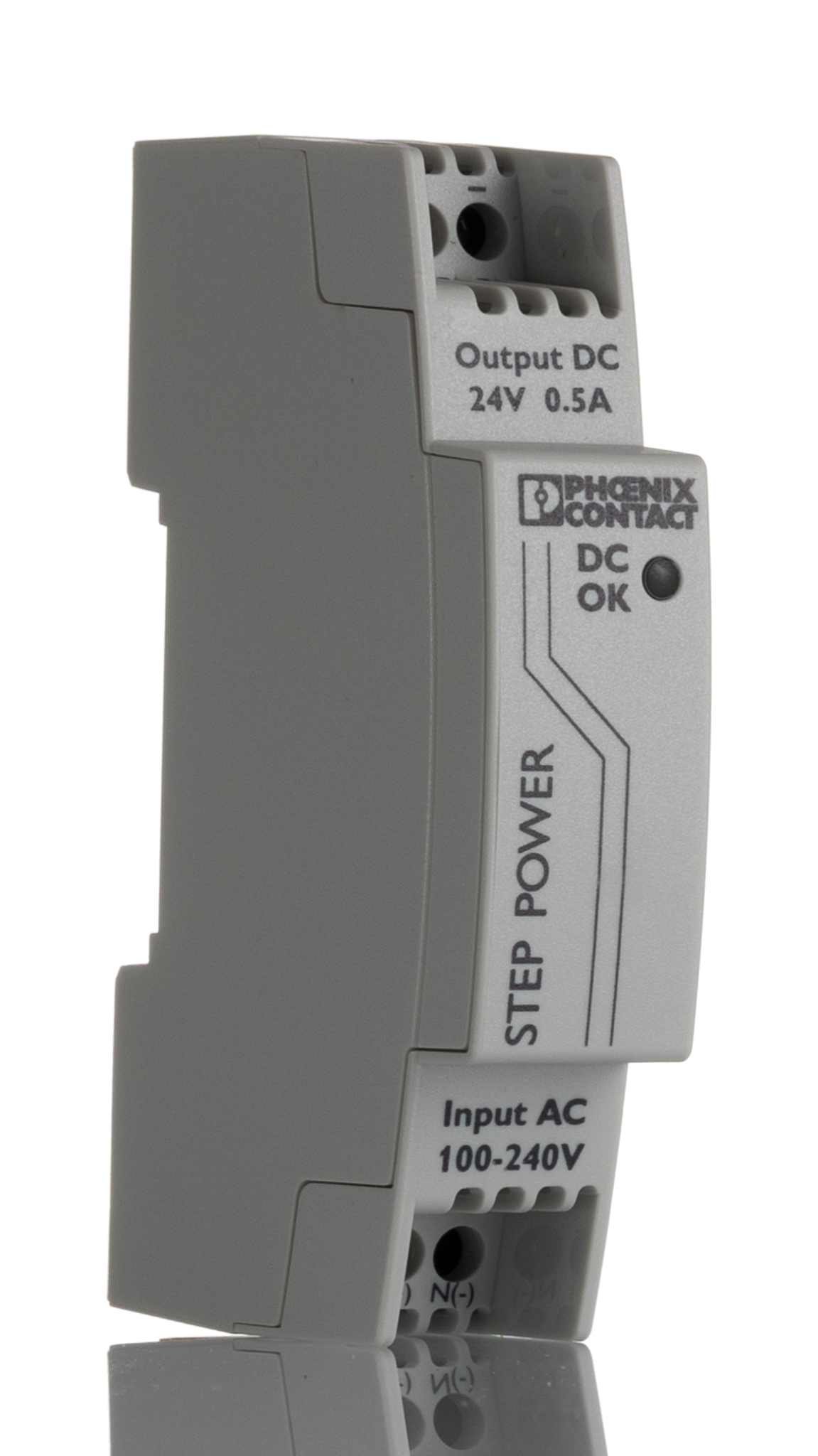 Phoenix Contact STEP POWER Switched Mode DIN Rail Power Supply, 85 → 264V ac ac Input, 24V dc dc Output, 500mA