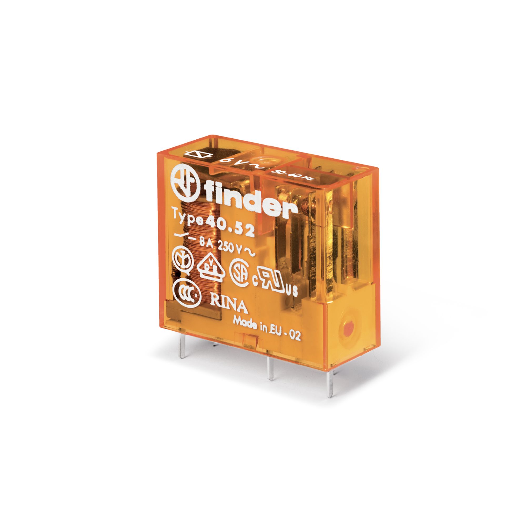 Finder PCB Mount Relay, 24V ac Coil, 8A Switching Current