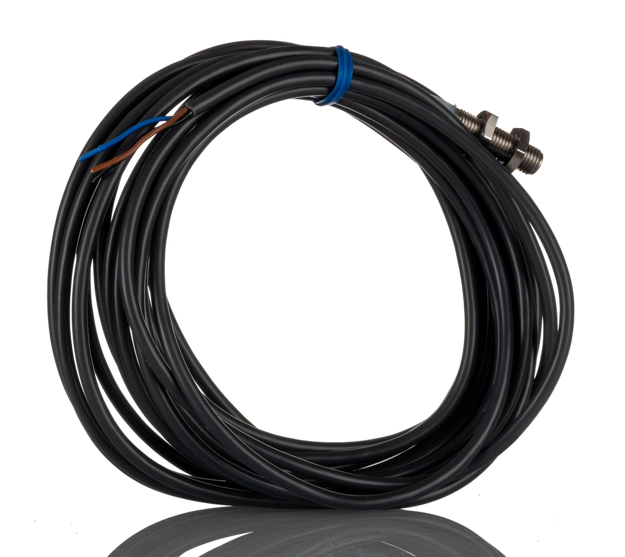 Omron Inductive Threaded Barrel Proximity Sensor, M8, 2 mm Detection, PNP NO, 12 → 24 V dc