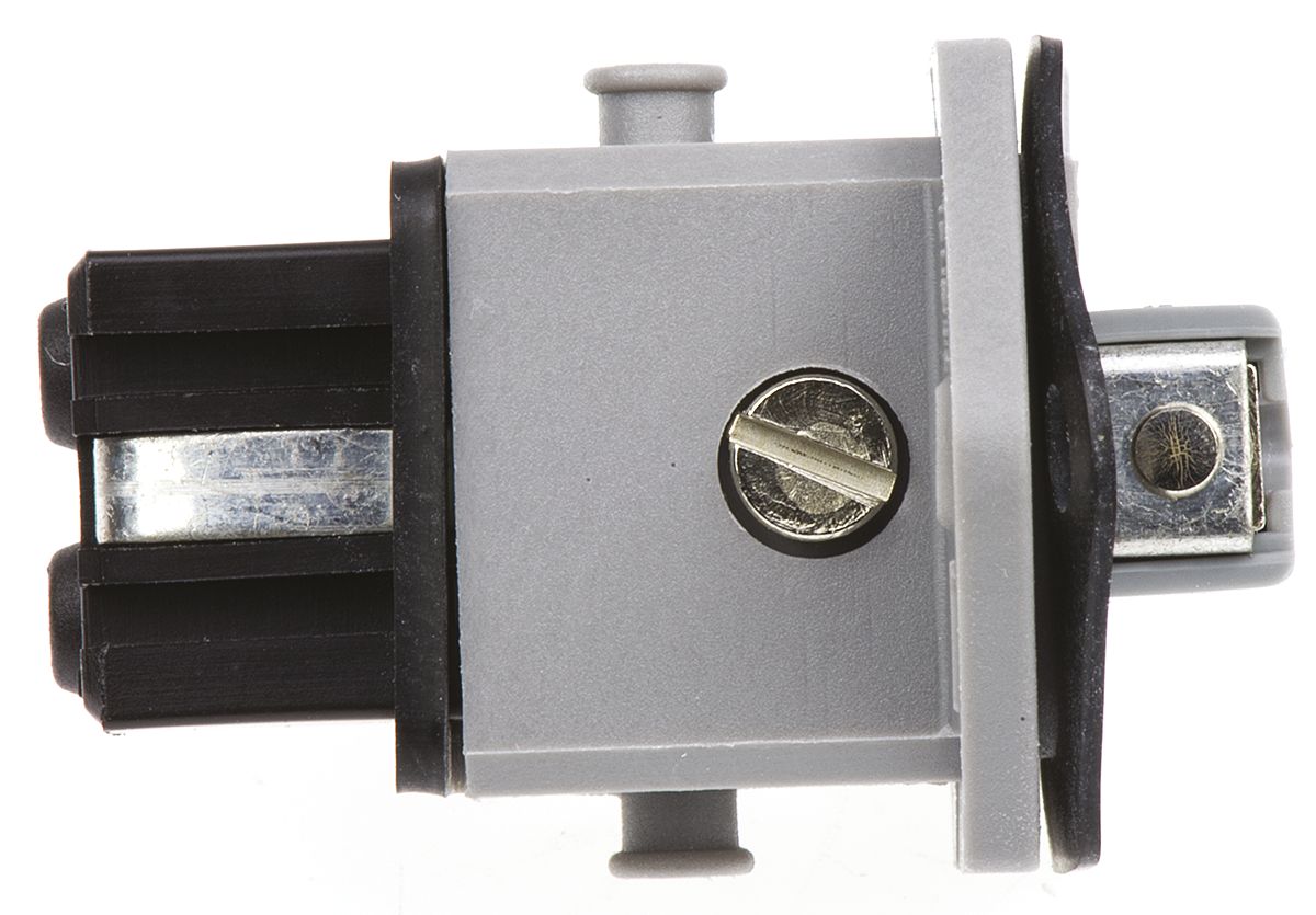 Hirschmann ST Series, IP54 Black, Grey Panel Mount 2P+E Industrial Power Socket, Rated At 16A, 250 V ac/dc