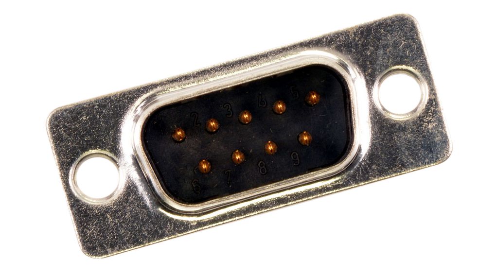 FCT from Molex 172704 9 Way Solder Mount D-sub Connector Plug, 2.84mm Pitch