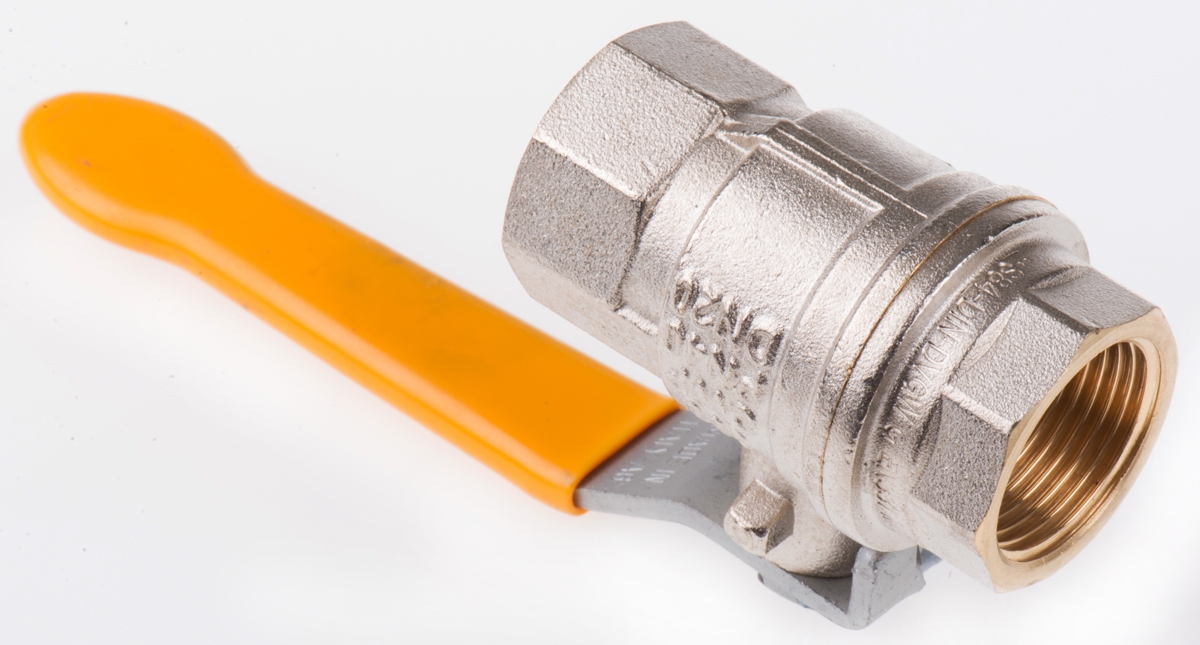 RS PRO Brass Full Bore, 2 Way, Ball Valve, Threaded, BSPP 3/4in, 40 → 30bar Operating Pressure