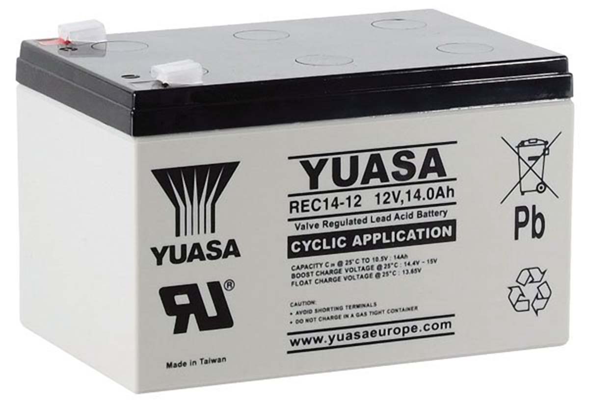 Yuasa 12V Faston F2 Sealed Lead Acid Battery, 13Ah