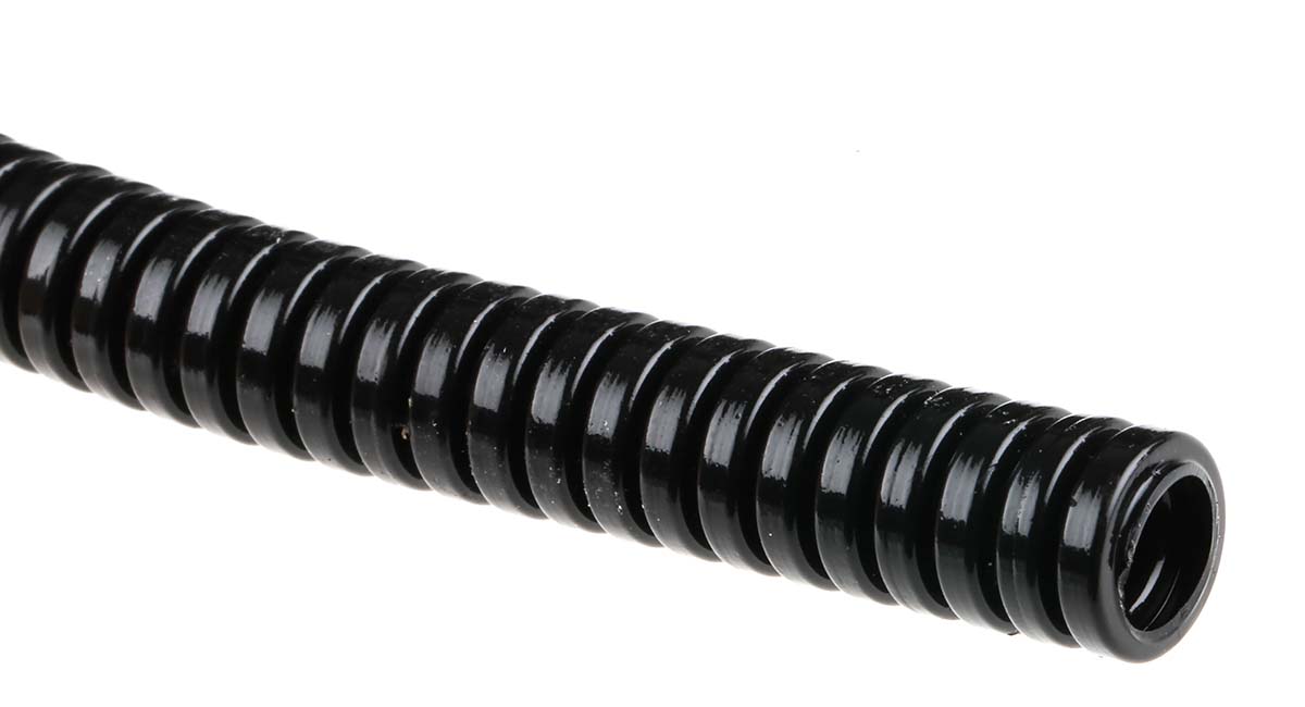 Flexicon Flexible Conduit, 10mm Nominal Diameter, Plastic, Black