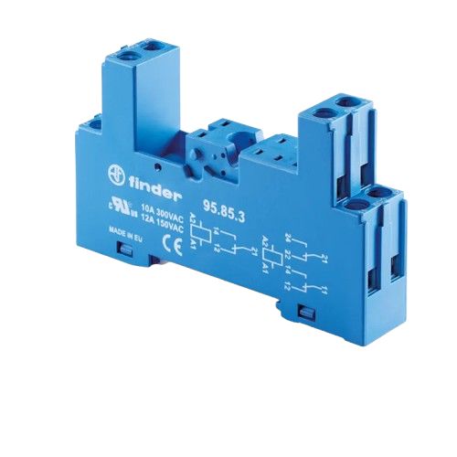 Finder 95 Series 250V Rail or Panel Mount Relay Socket, for use with 40.51, 40.52, 40.61, 40.62 Series Relay
