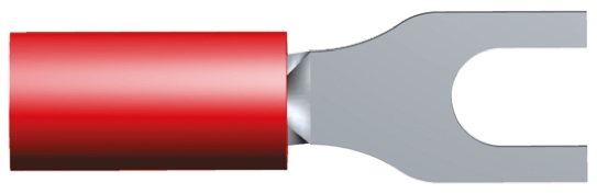 TE Connectivity PLASTI-GRIP Insulated Crimp Spade Connector, 0.26mm² to 1.65mm², 22AWG to 16AWG, M3.5 Stud Size Vinyl,