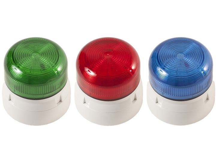 Klaxon QSB Series Blue Flashing, Static Beacon, 110 V, Standard, LED Bulb, IP65