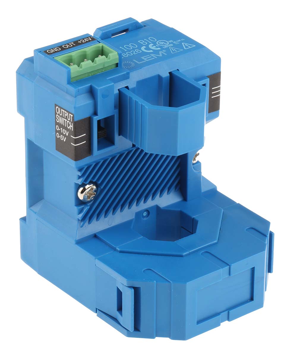 LEM AP Series Current Transformer, 100A Input, 100:1, 18mm Bore, 24 V dc