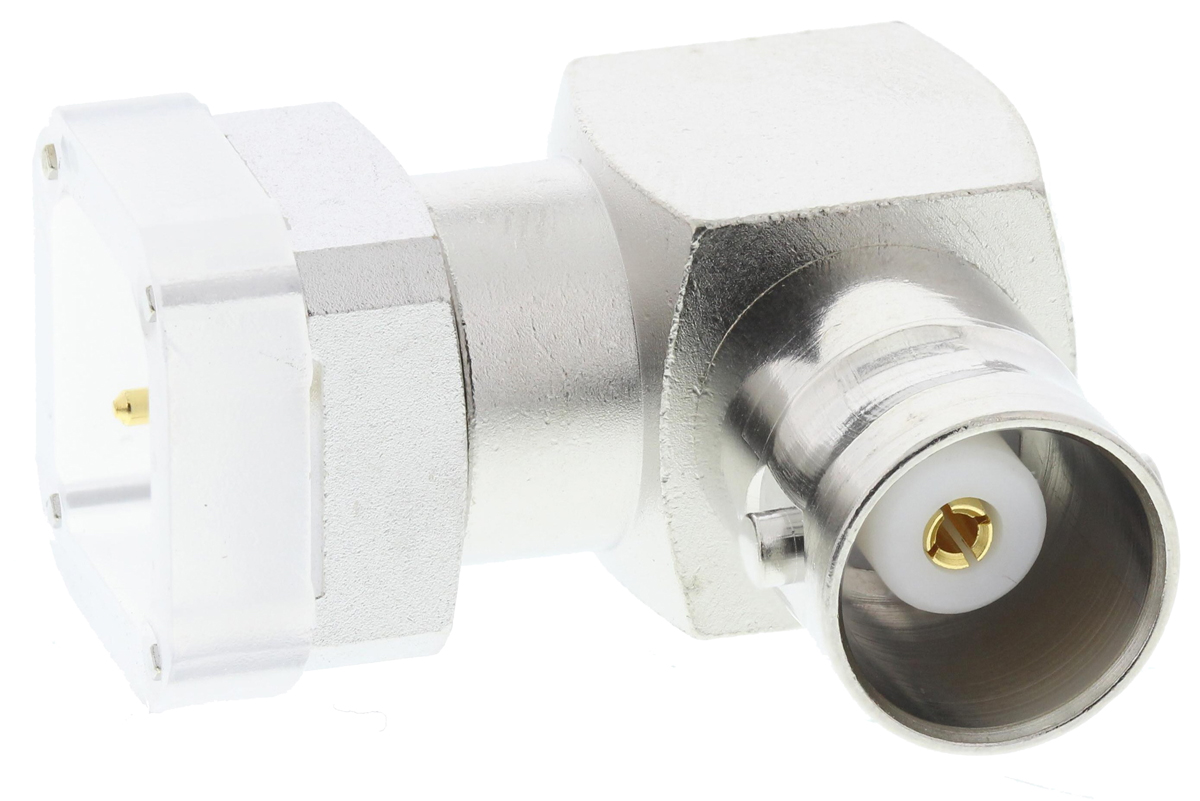 Telegartner, Jack PCB Mount BNC Connector, 50Ω, Through Hole Termination, Right Angle Body