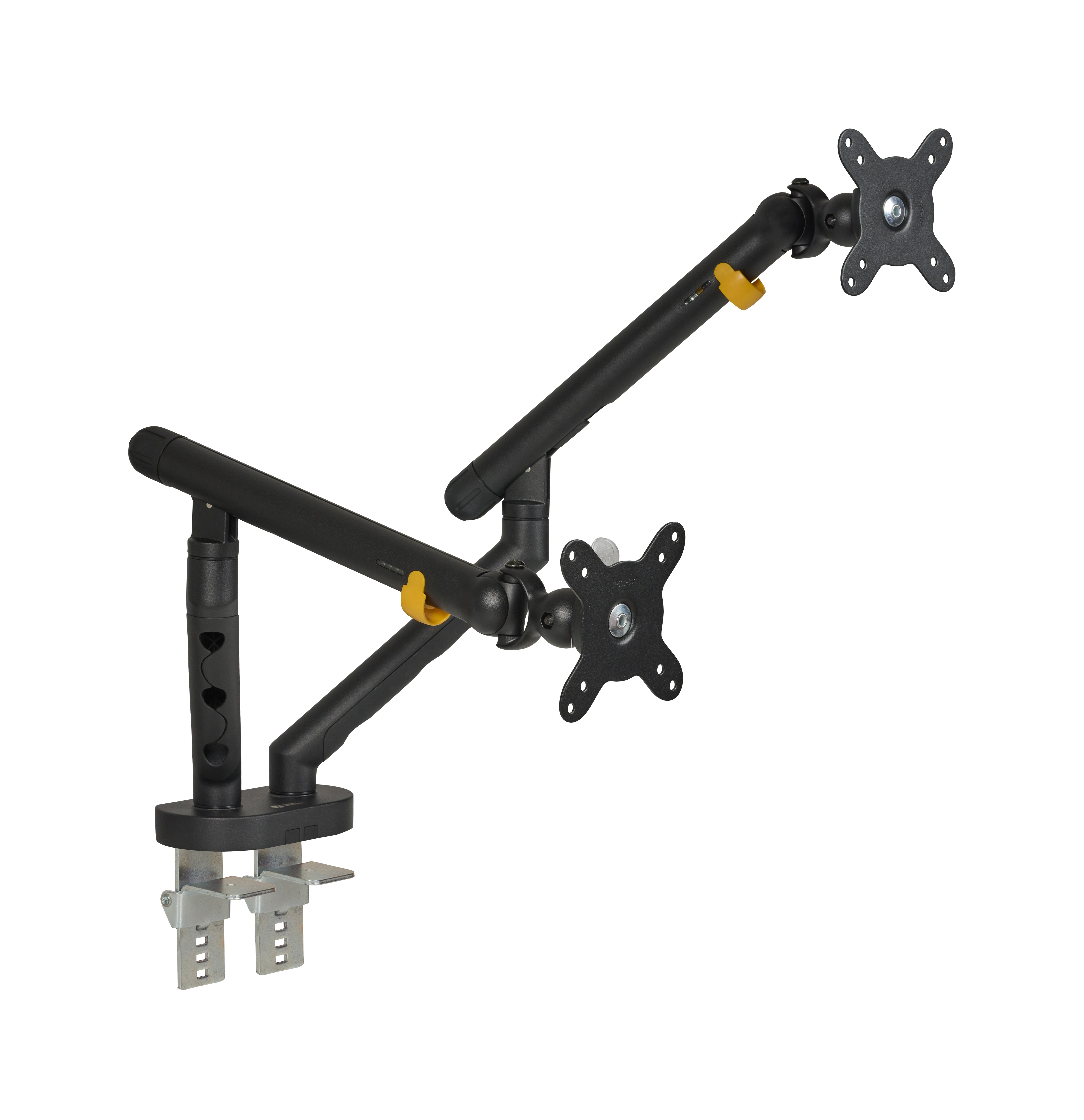 Bakker Elkhuizen Desk Clamp & Bolt-Through Mounting Monitor Arm for 2 x Screen, 35in Screen Size