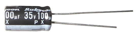 Rubycon 47μF Aluminium Electrolytic Capacitor 63V dc, Radial, Through Hole - 63PX47MEFC6.3X11