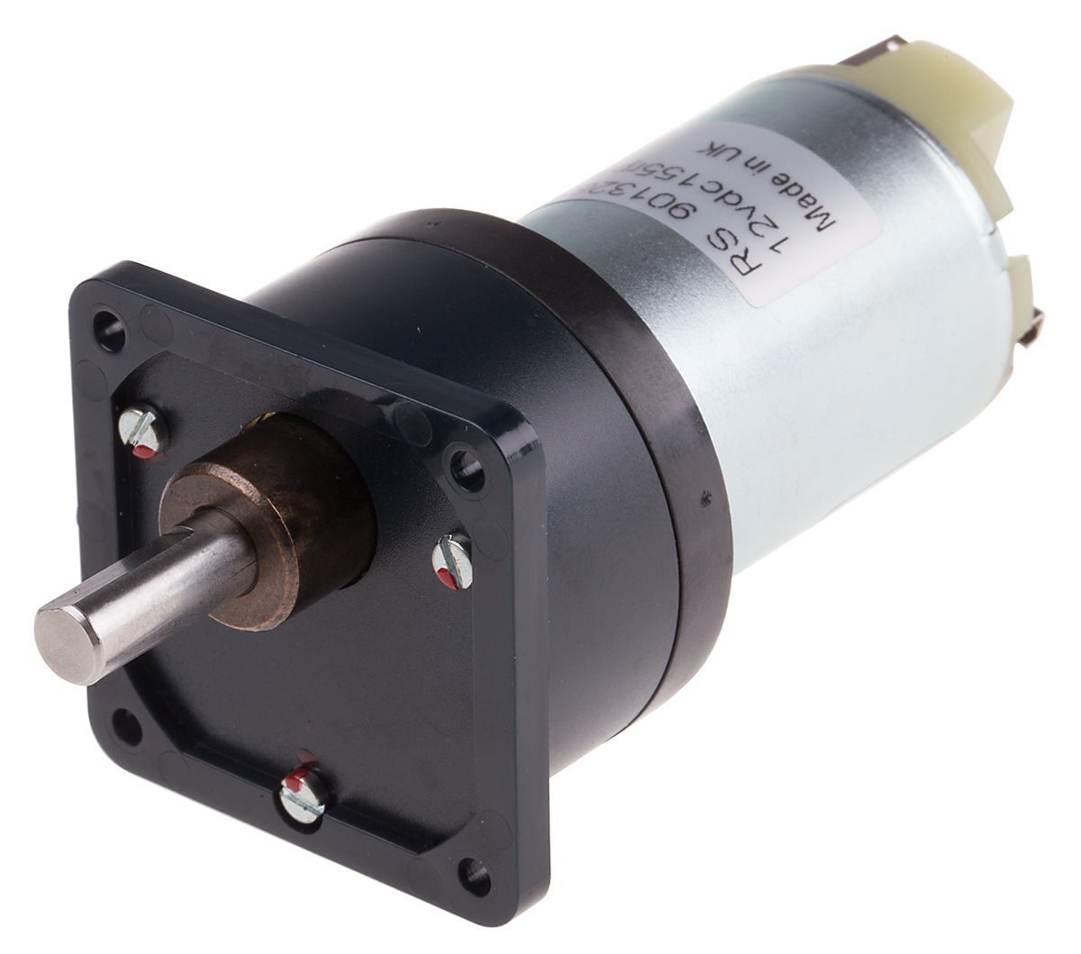 RS PRO Brushed Geared DC Geared Motor, 12 V dc, 10 Ncm, 155 rpm, 6mm Shaft Diameter
