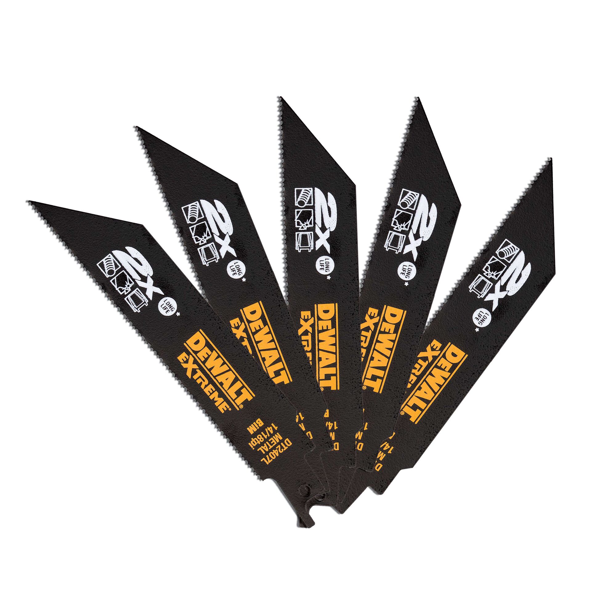 DeWALT, 14, 18 Teeth Per Inch Metal Reciprocating Saw Blade, Pack of 5