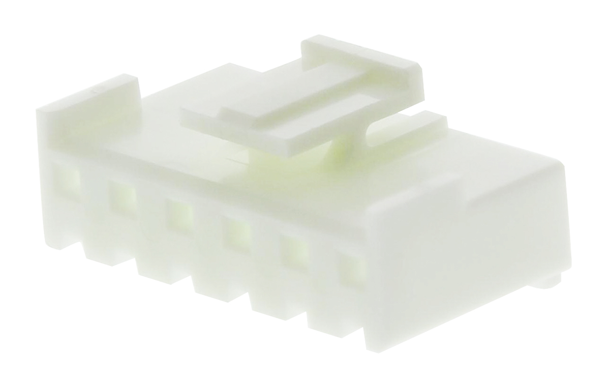 JST, VH Female Connector Housing, 3.96mm Pitch, 6 Way, 1 Row Side Entry, Top Entry