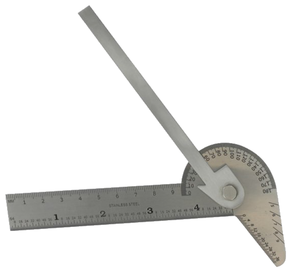 RS PRO Adjustable Angle Gauge, Steel With UKAS Calibration