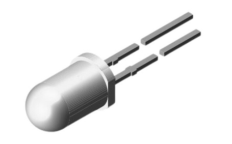 Vishay Super Red LED 5 mm Through Hole, TLCS5100