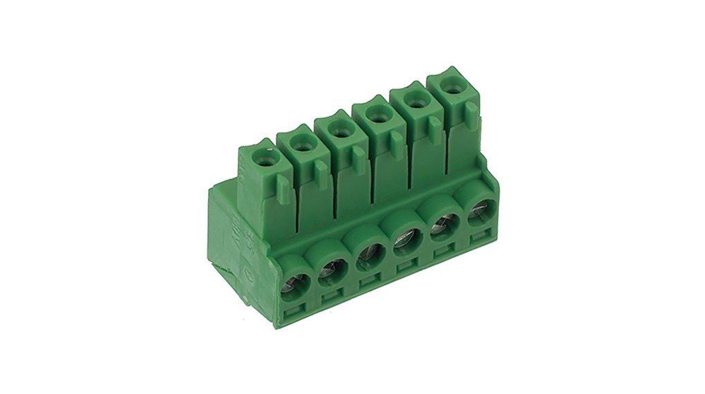 PTR HARTMANN, 3.5mm Pitch, AK1550, 6 Way, , Pluggable Terminal Block, Header, Cable Mount, AK1550/06-3.5
