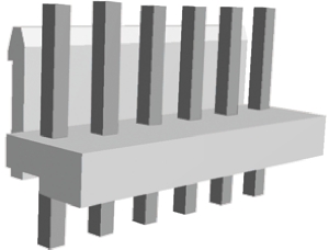 TE Connectivity Economy Power Series Straight Through Hole PCB Header, 6 Contact(s), 3.96 mm Pitch, 1 Row, Shrouded