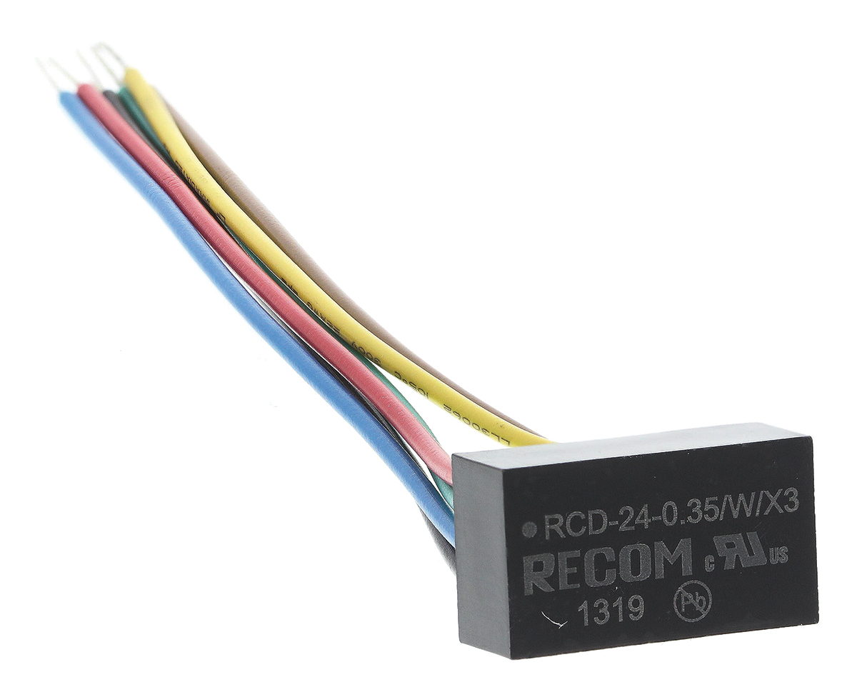 Recom LED Driver, 2 → 35V dc Output, 12.25W Output, 350mA Output, Constant Current Dimmable